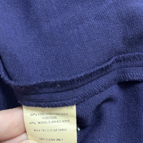 Eileen Fisher Purple Wool Blend Cardigan and Pants Set Top Sz M Pants Sz L - Picture 12 of 12